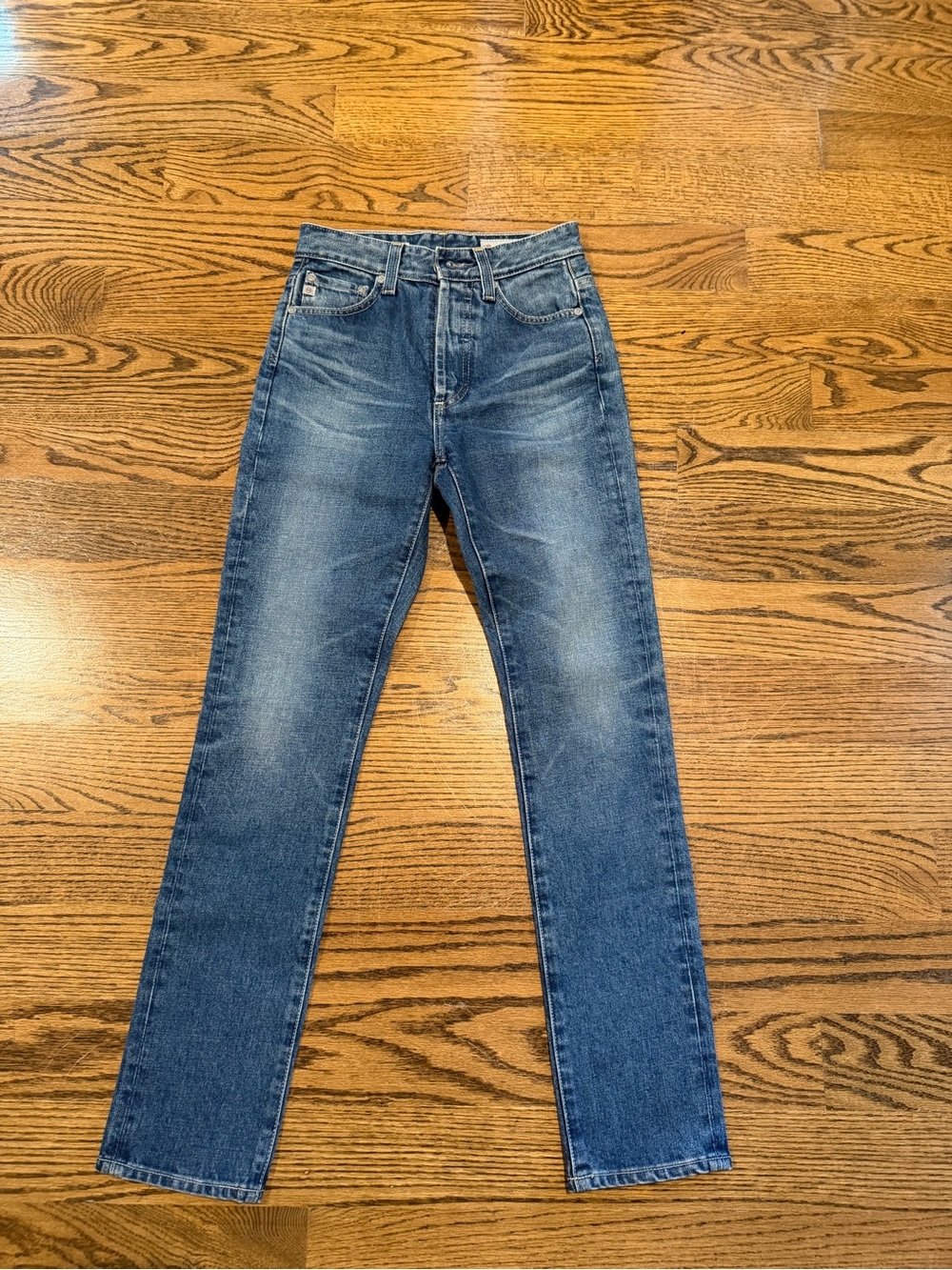 AG Adriano Goldschmied Straight Leg Jeans - Medium Blue Wash